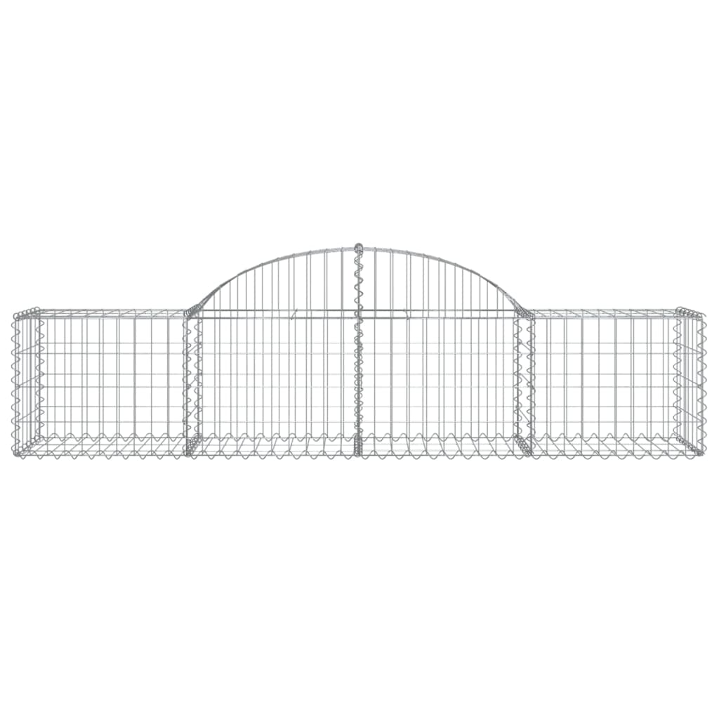 Coșuri gabion arcuite 4 buc, 200x50x40/60 cm, fier galvanizat GartenMobel Dekor