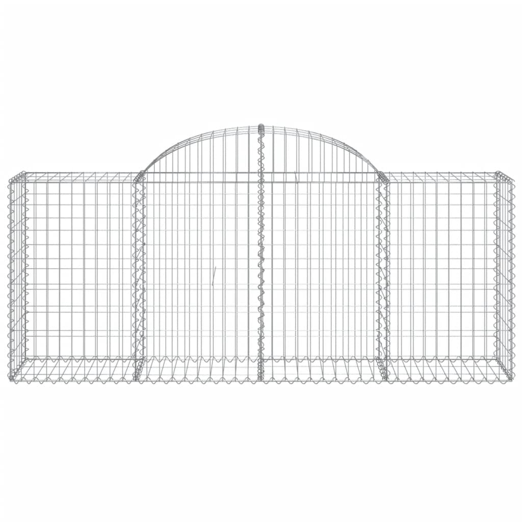 Coșuri gabion arcuite 4 buc, 200x50x80/100 cm, fier galvanizat GartenMobel Dekor