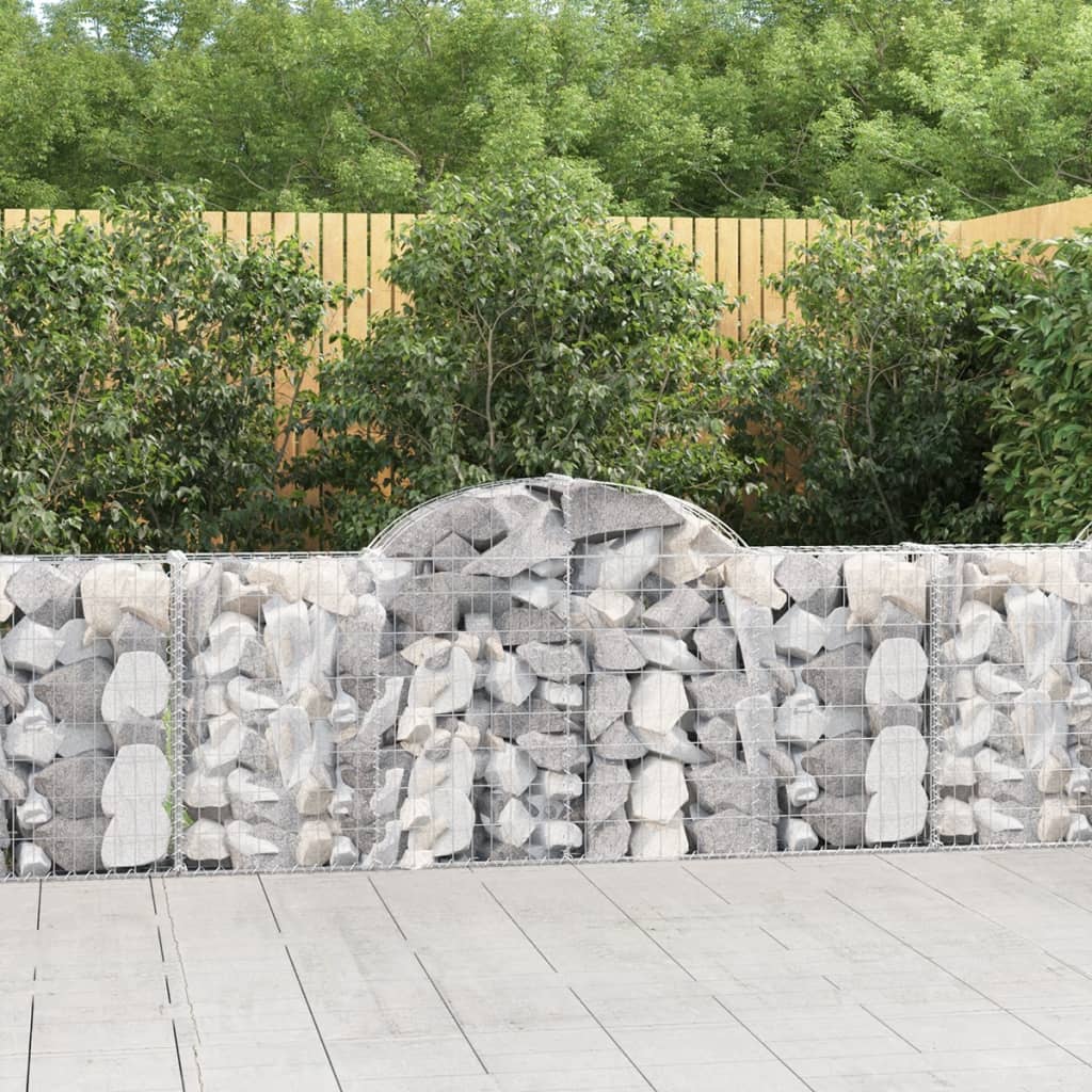 Coșuri gabion arcuite 40 buc, 200x30x80/100 cm, fier galvanizat GartenMobel Dekor