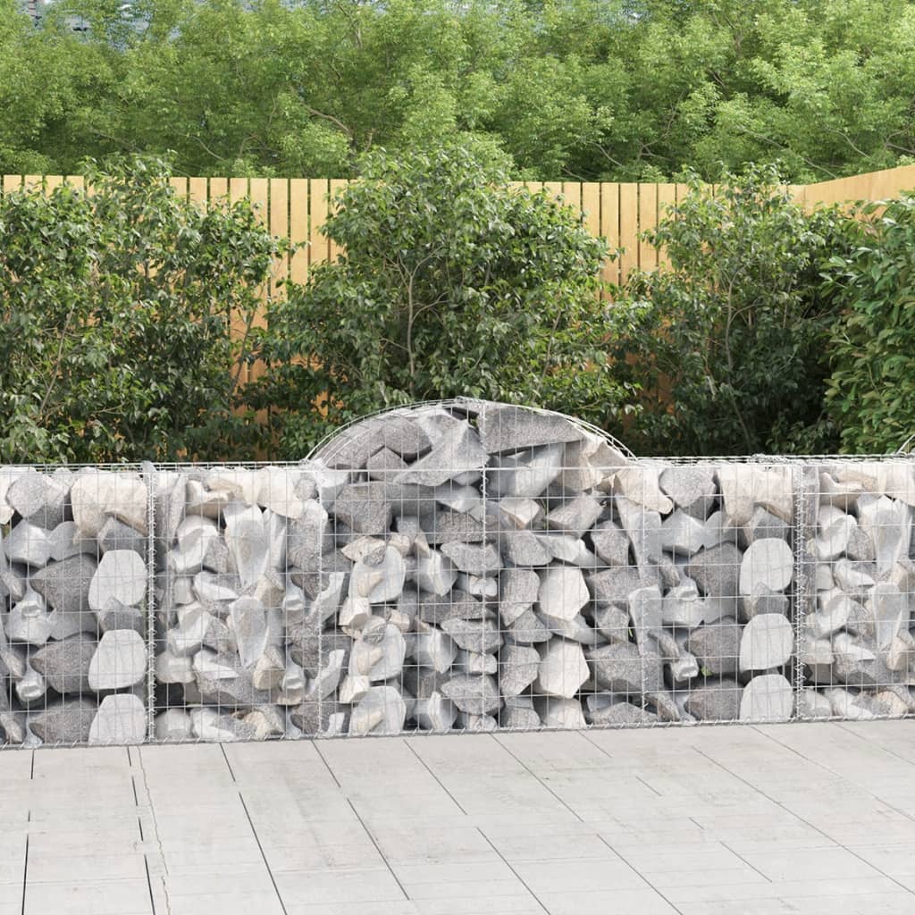 Coșuri gabion arcuite 40 buc, 200x50x80/100 cm, fier galvanizat GartenMobel Dekor