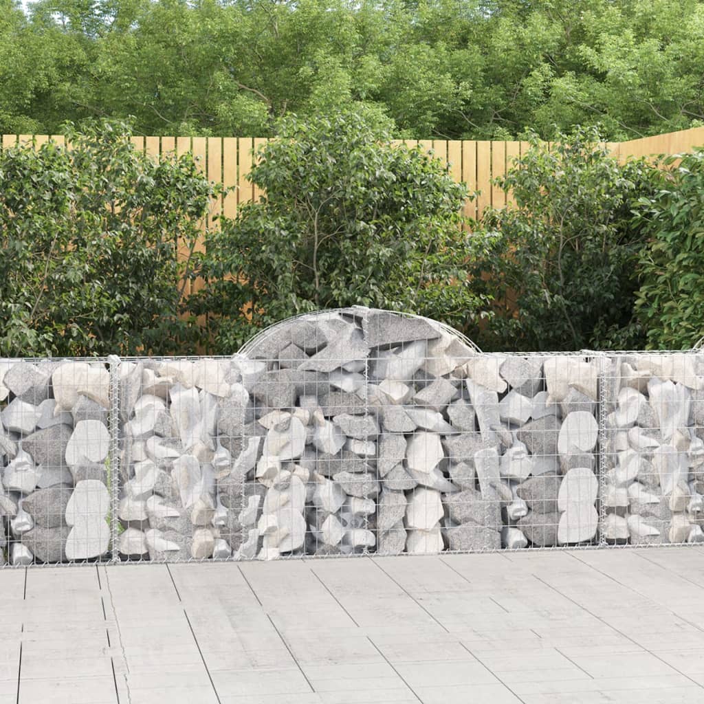 Coșuri gabion arcuite 50 buc, 200x30x80/100 cm, fier galvanizat GartenMobel Dekor
