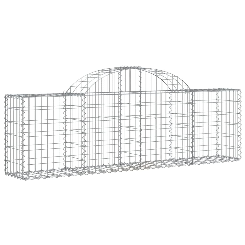 Coșuri gabion arcuite 6 buc, 200x30x60/80 cm, fier galvanizat GartenMobel Dekor