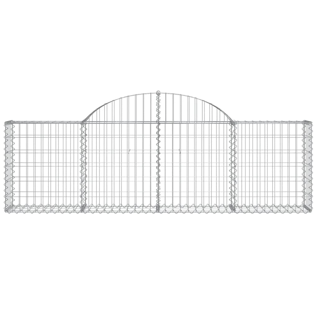 Coșuri gabion arcuite 6 buc, 200x30x60/80 cm, fier galvanizat GartenMobel Dekor