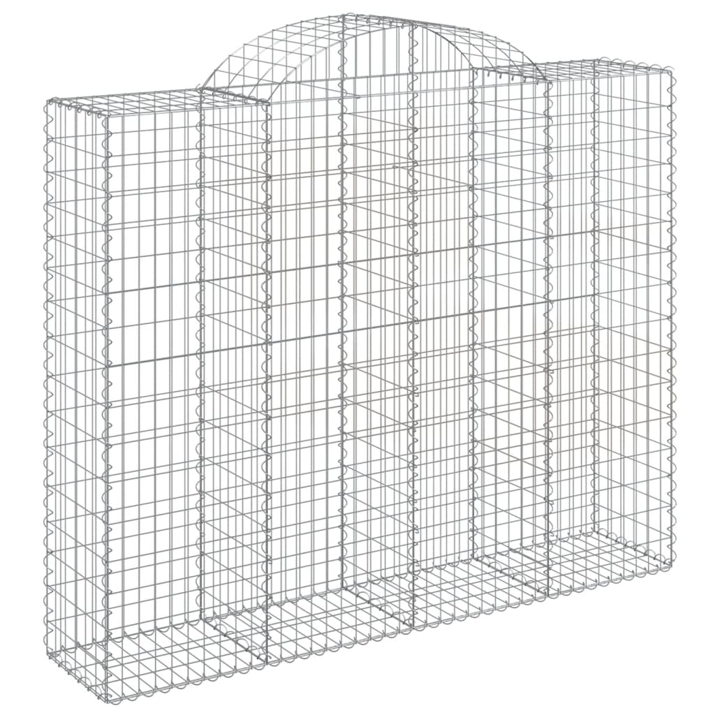Coșuri gabion arcuite 6 buc, 200x50x160/180 cm, fier galvanizat GartenMobel Dekor
