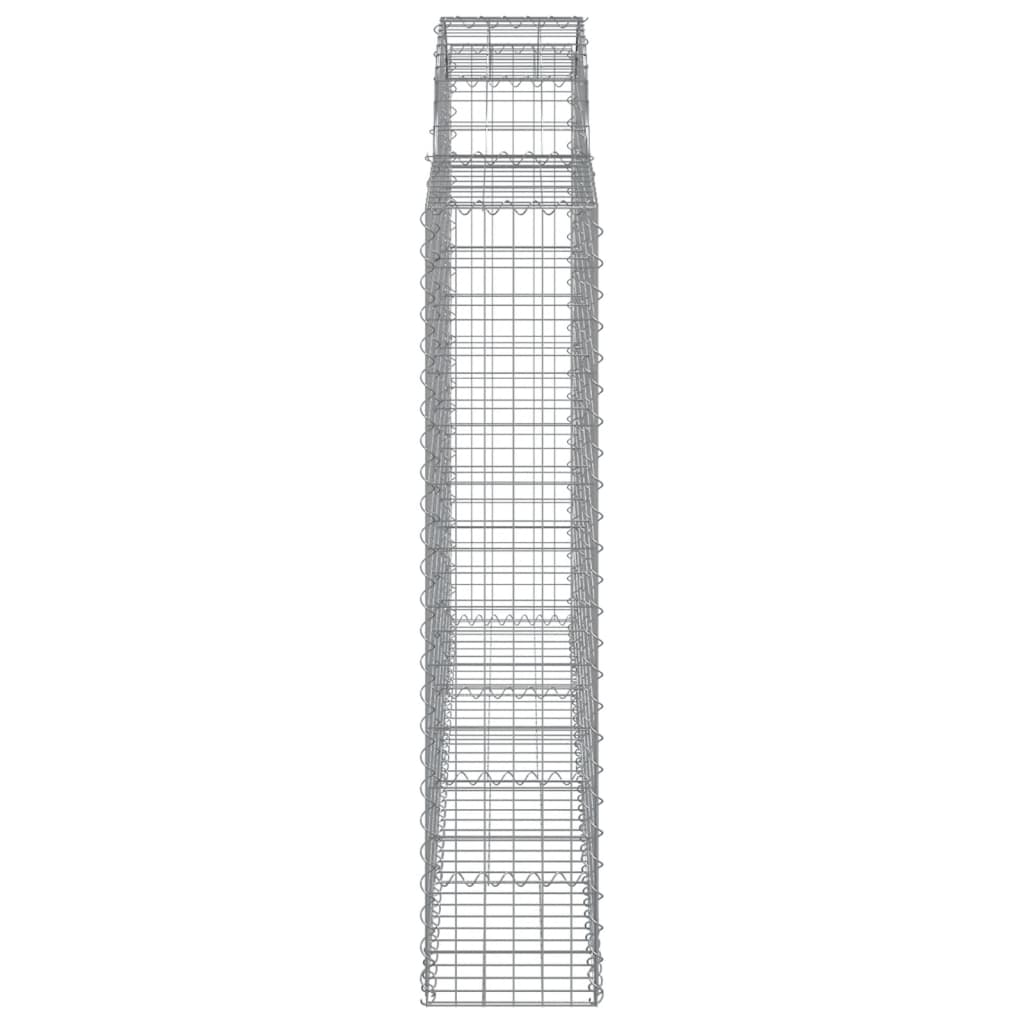 Coșuri gabion arcuite 8 buc, 200x30x140/160cm, fier galvanizat GartenMobel Dekor