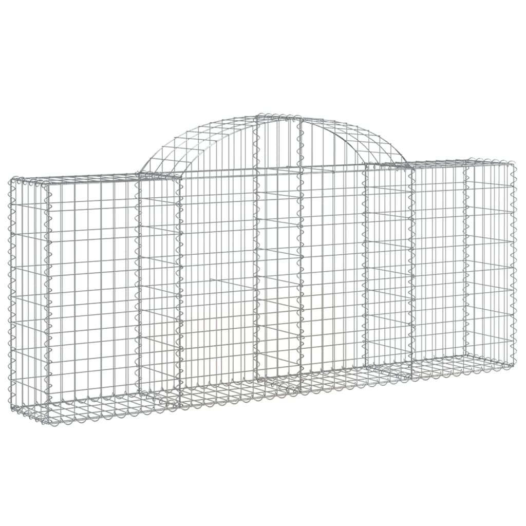 Coșuri gabion arcuite 8 buc, 200x30x80/100cm, fier galvanizat GartenMobel Dekor