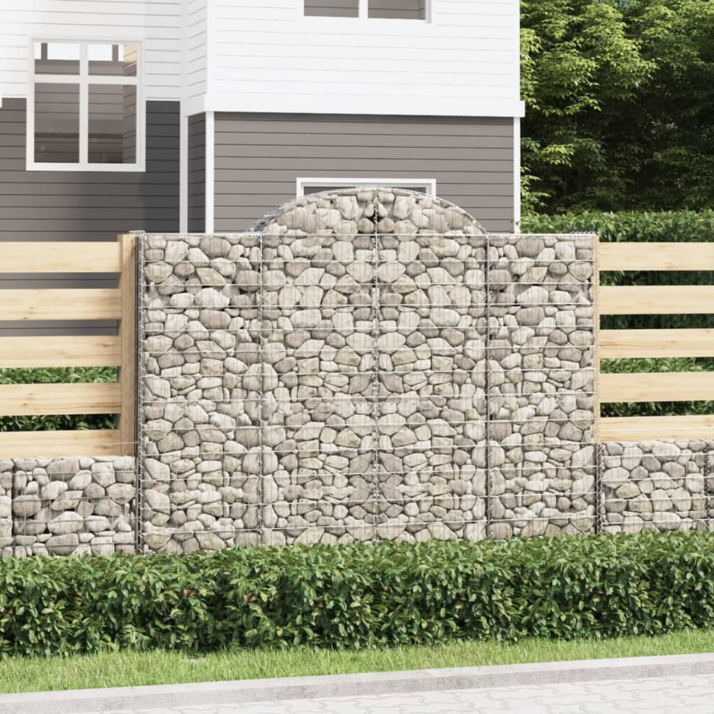 Coșuri gabion arcuite 8 buc, 200x50x160/180 cm, fier galvanizat GartenMobel Dekor