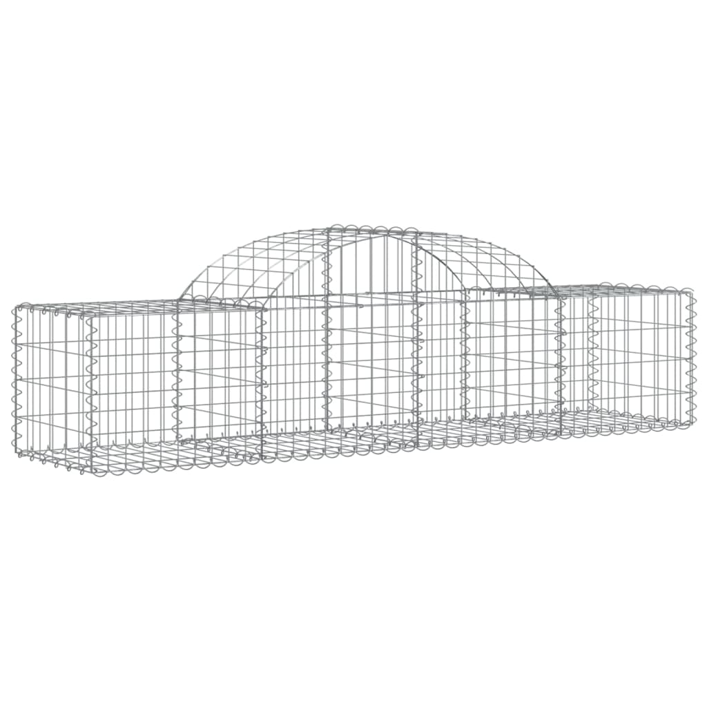 Coșuri gabion arcuite 8 buc, 200x50x40/60 cm, fier galvanizat GartenMobel Dekor