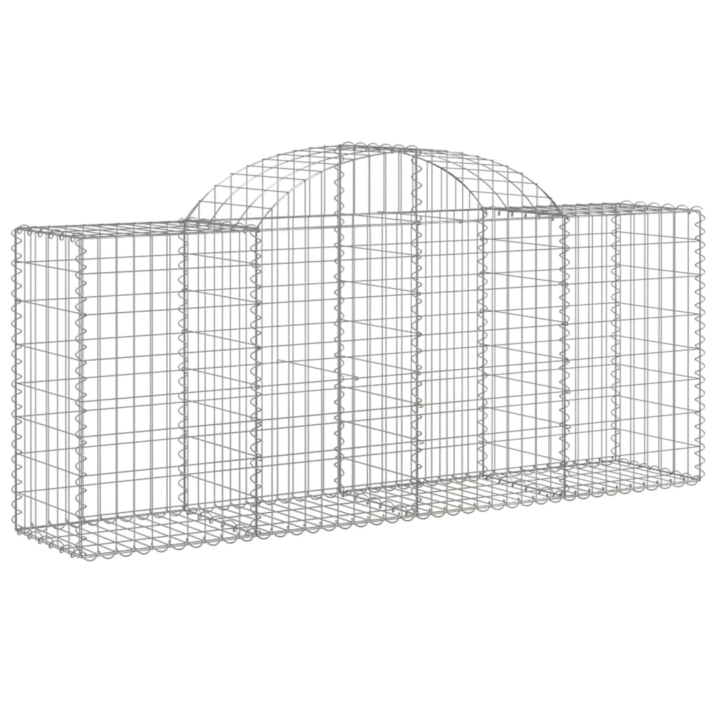 Coșuri gabion arcuite 8 buc, 200x50x80/100 cm, fier galvanizat GartenMobel Dekor