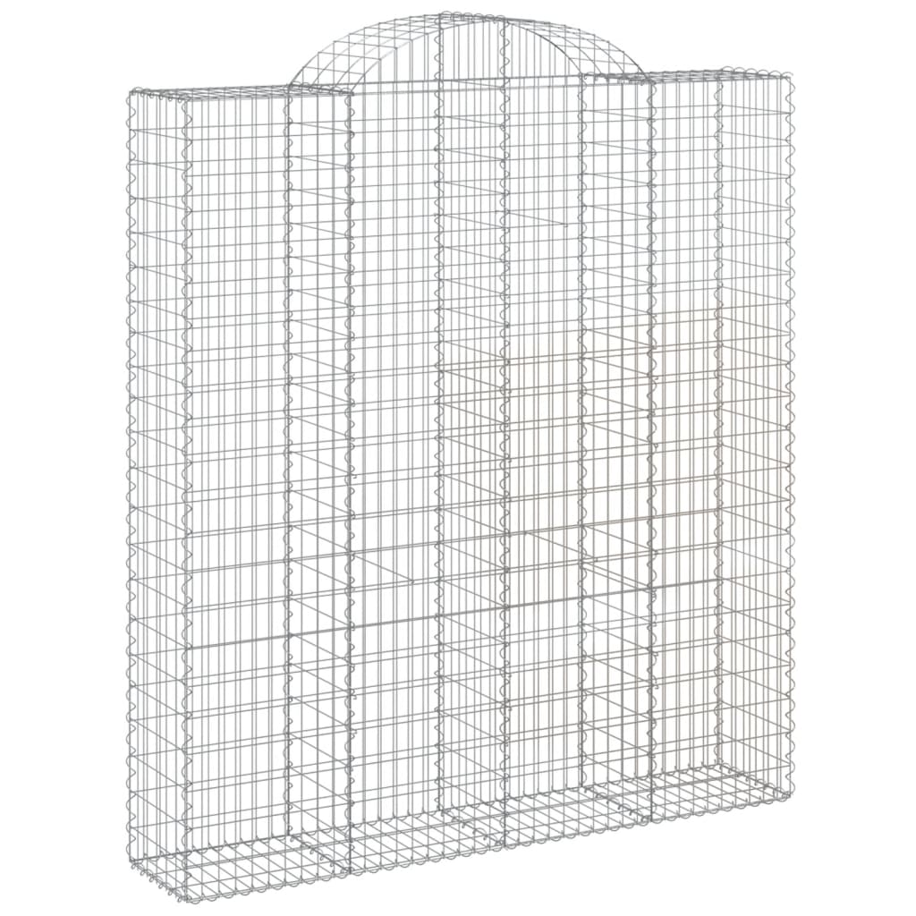 Coșuri gabion arcuite, 14 buc 200x50x220/240cm, fier galvanizat GartenMobel Dekor