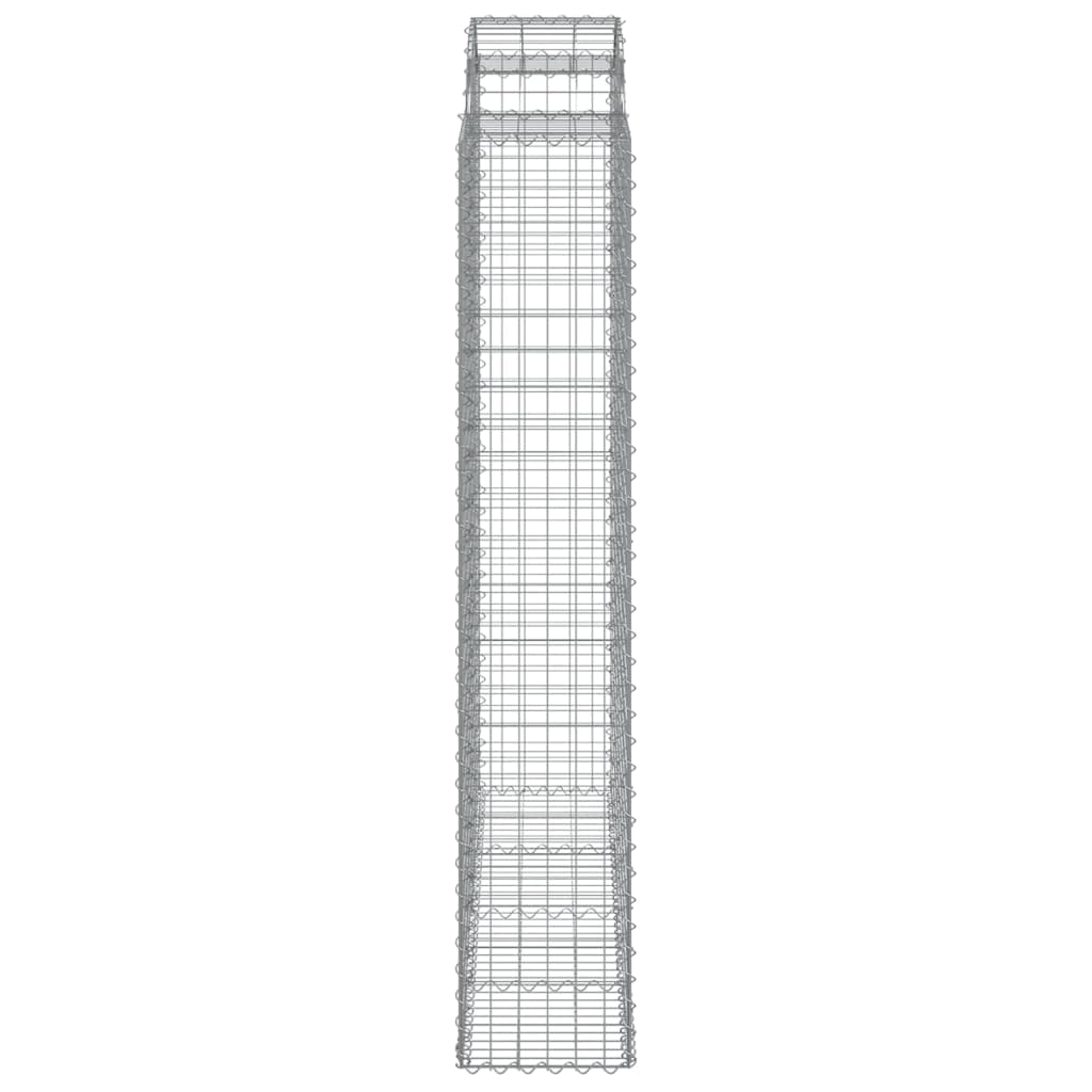 Coșuri gabion arcuite, 14 buc 200x50x220/240cm, fier galvanizat GartenMobel Dekor