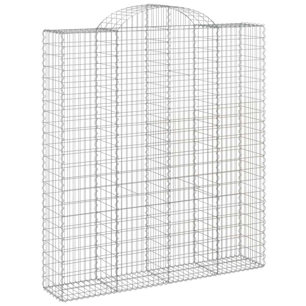Coșuri gabion arcuite, 2 buc, 200x50x220/240cm, fier galvanizat GartenMobel Dekor