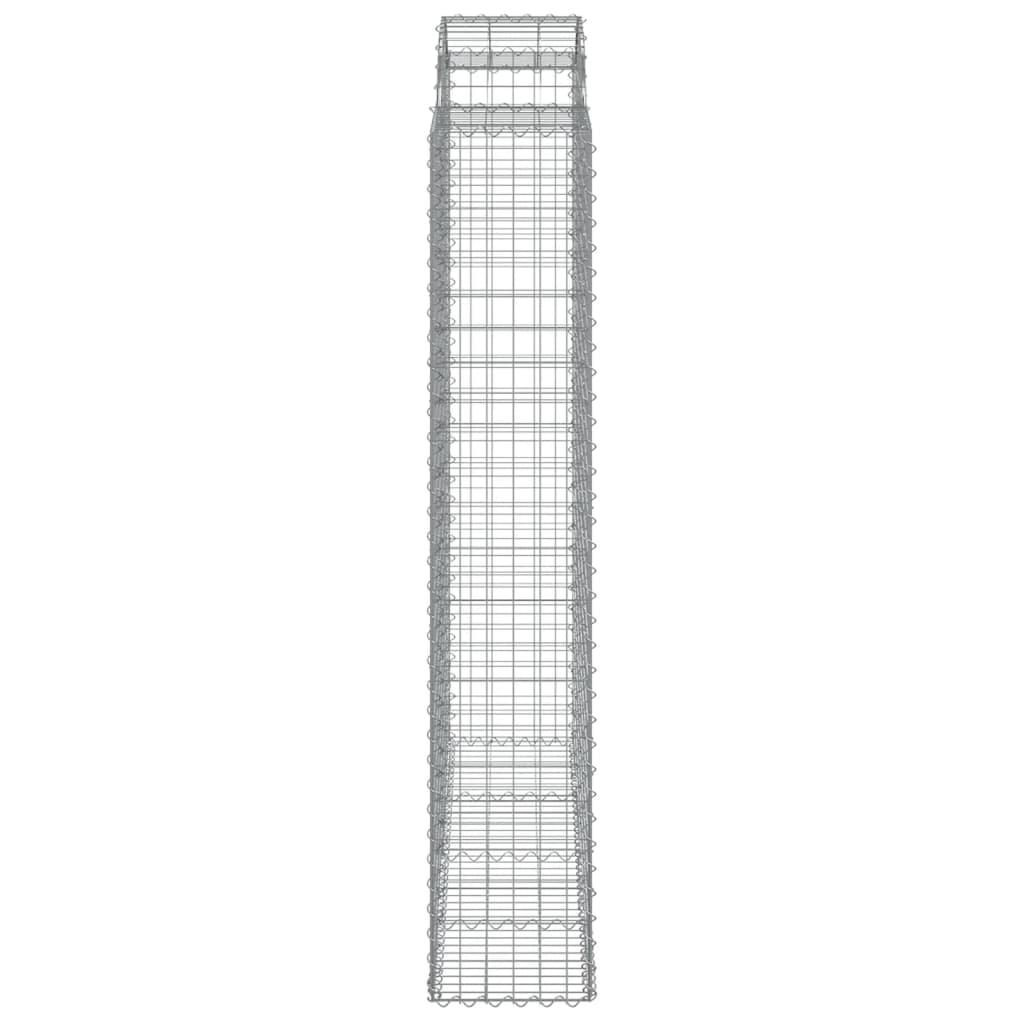 Coșuri gabion arcuite, 2 buc, 200x50x220/240cm, fier galvanizat GartenMobel Dekor