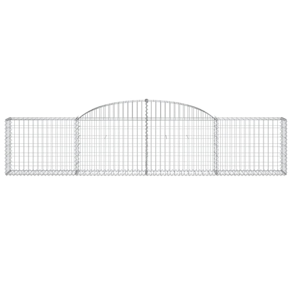 Coșuri gabion arcuite, 20 buc., 300x30x60/80cm, fier galvanizat GartenMobel Dekor