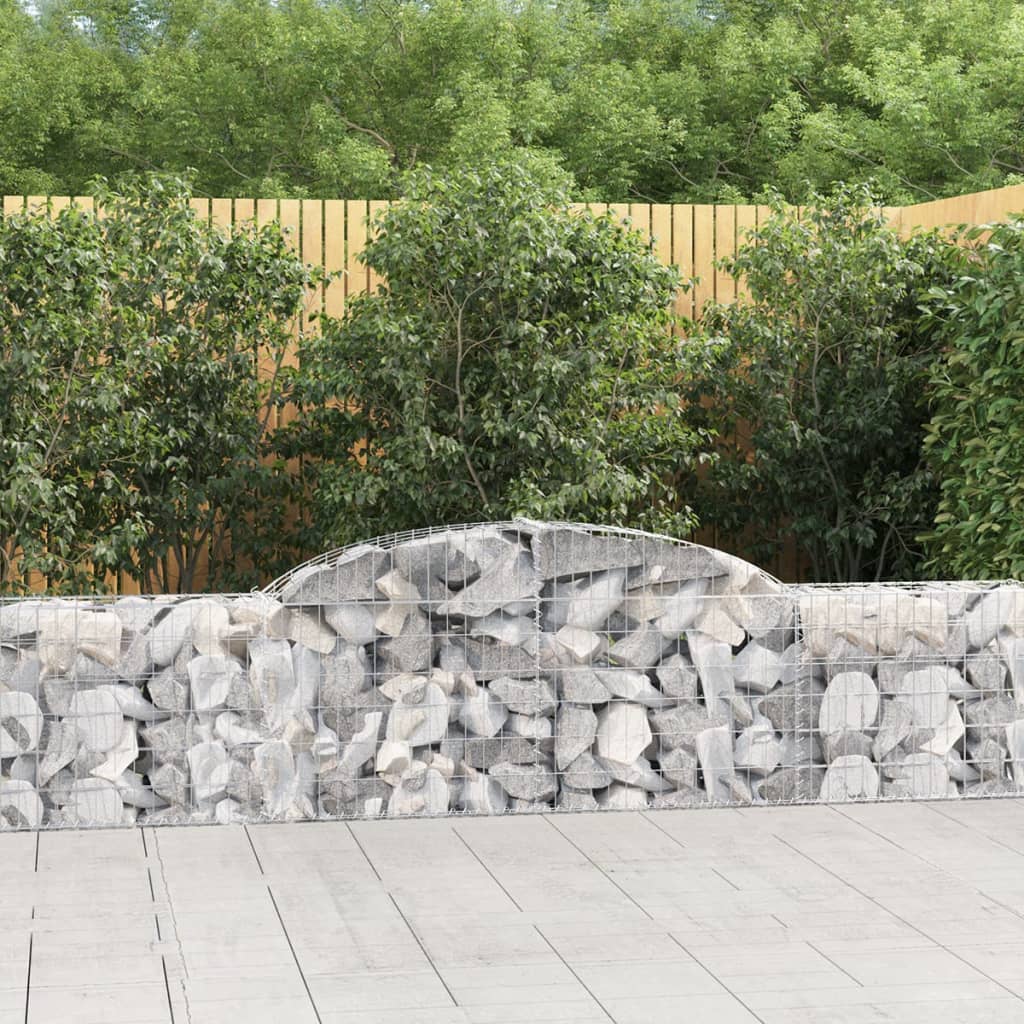 Coșuri gabion arcuite, 30 buc., 300x30x60/80cm, fier galvanizat GartenMobel Dekor