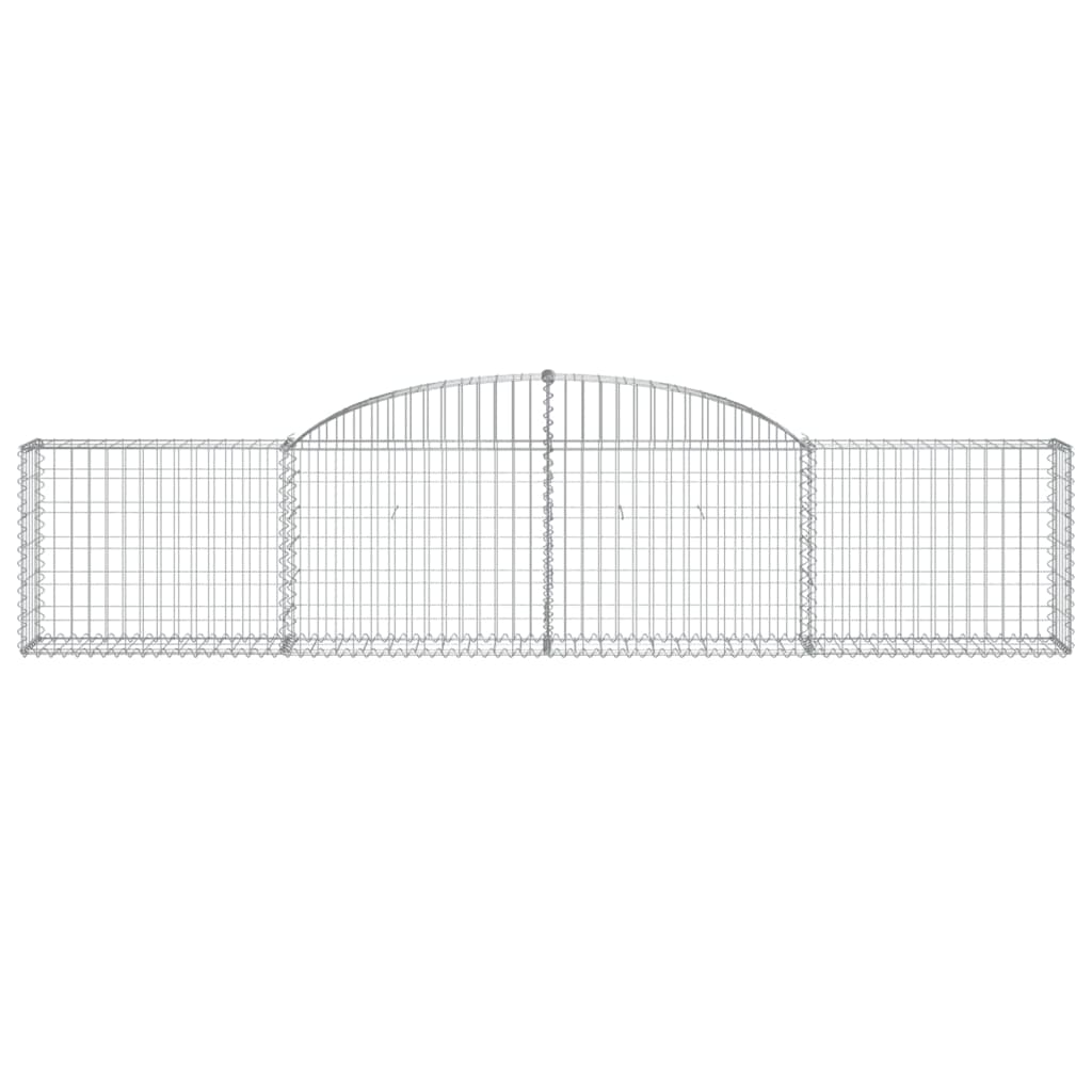 Coșuri gabion arcuite, 30 buc., 300x30x60/80cm, fier galvanizat GartenMobel Dekor