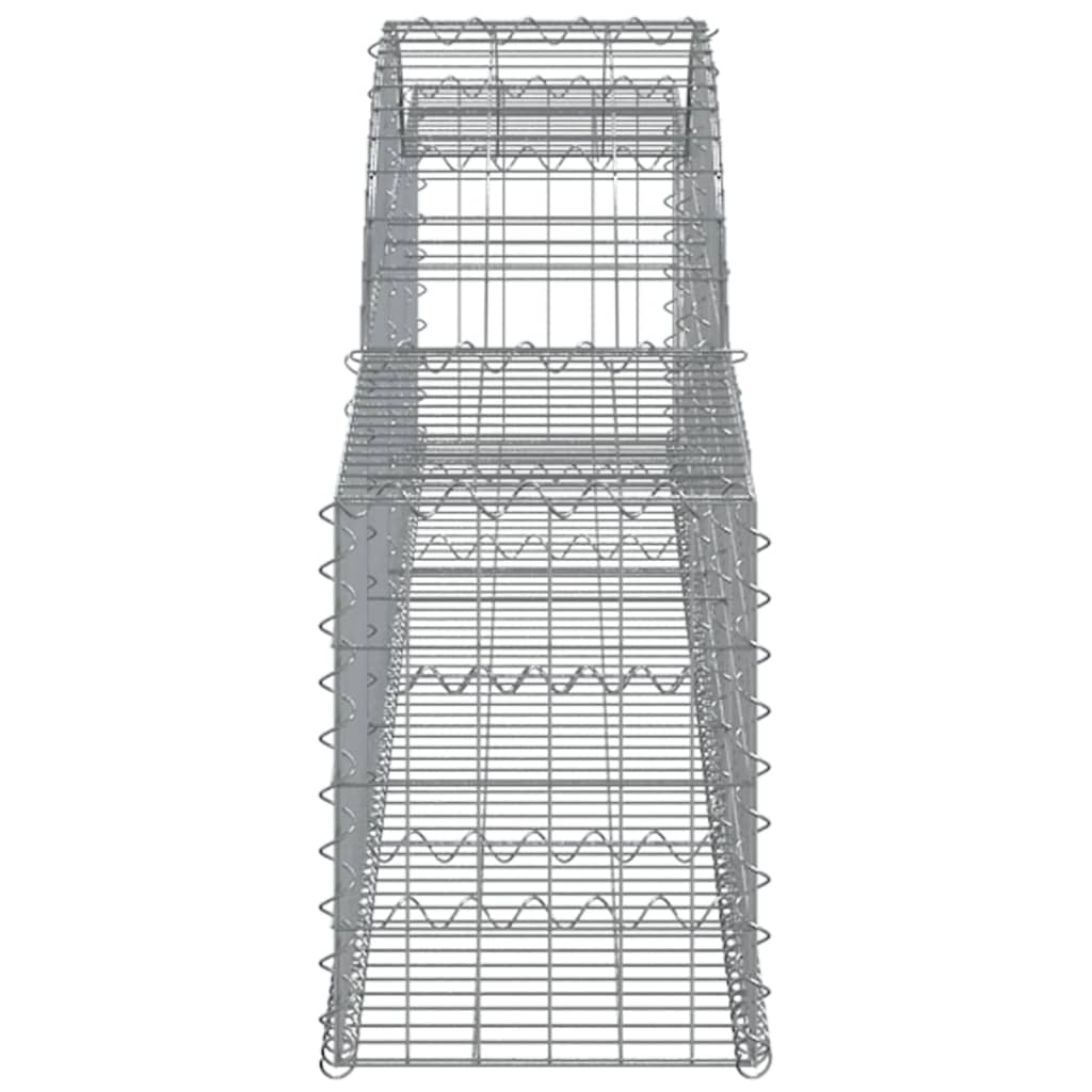 Coșuri gabion arcuite, 4 buc., 300x30x40/60 cm, fier galvanizat GartenMobel Dekor