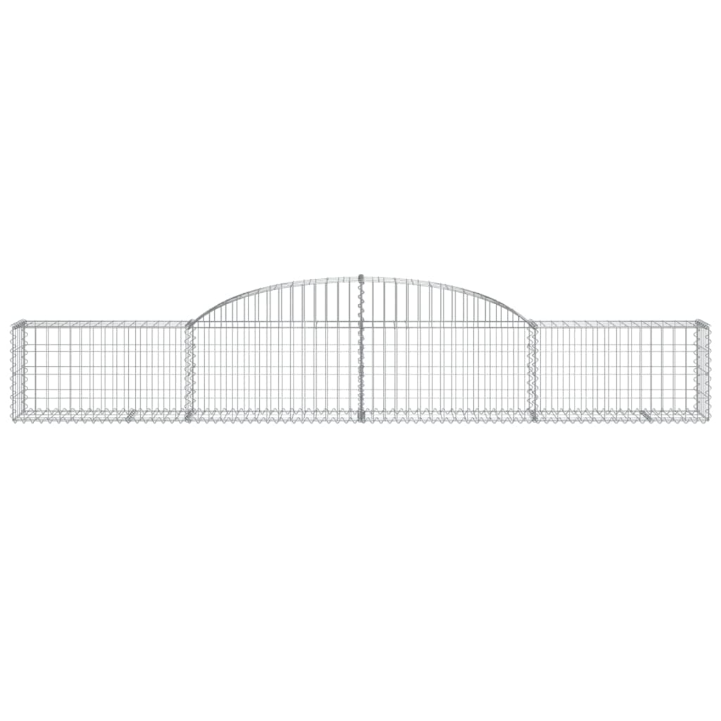 Coșuri gabion arcuite, 4 buc., 300x30x40/60 cm, fier galvanizat GartenMobel Dekor