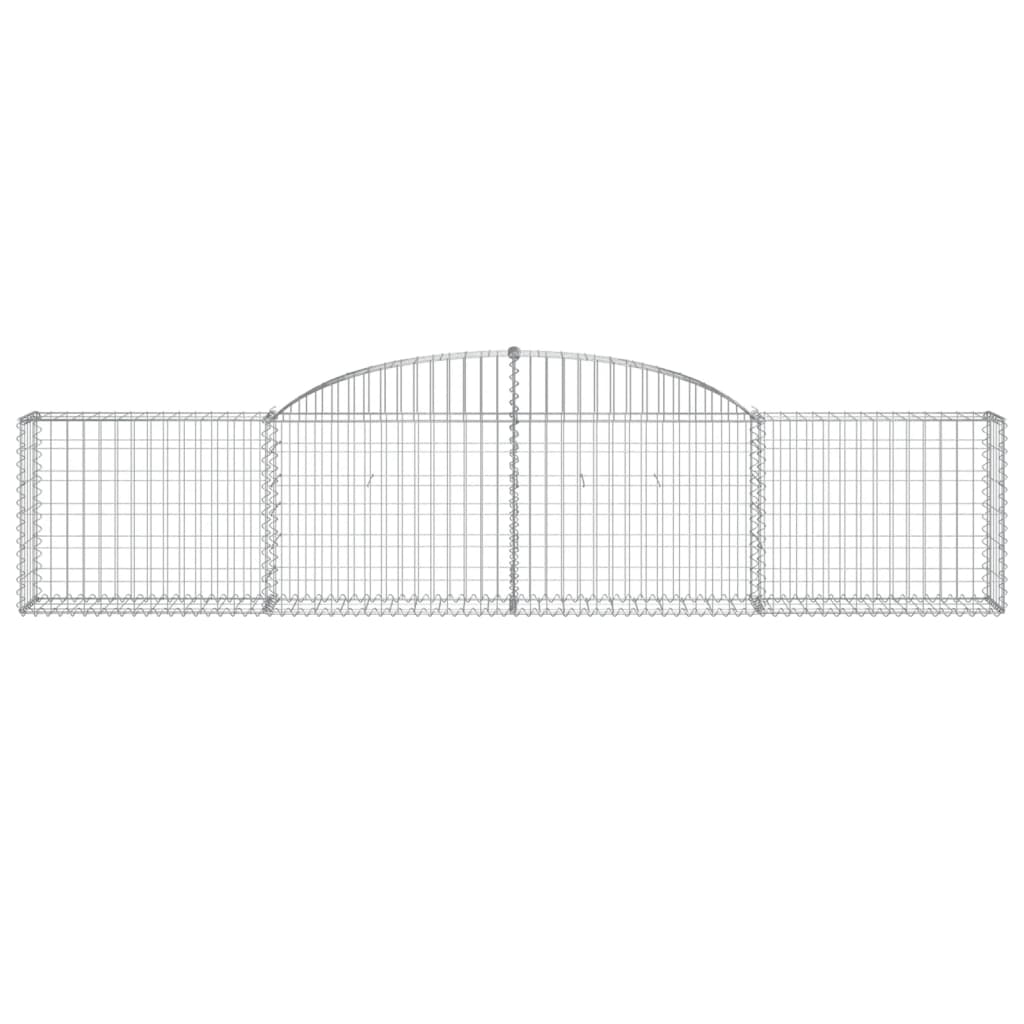 Coșuri gabion arcuite, 4 buc., 300x30x60/80 cm, fier galvanizat GartenMobel Dekor