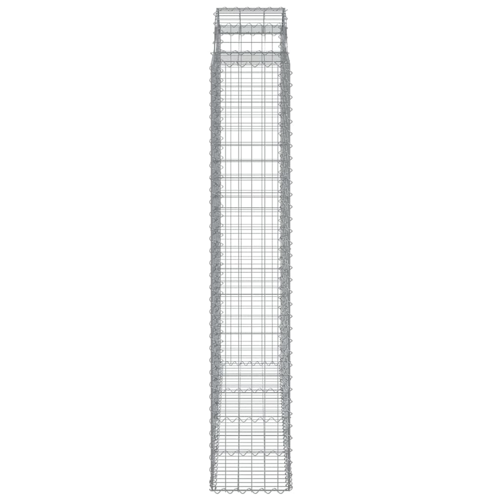 Coșuri gabion arcuite, 6 buc, 200x50x220/240cm, fier galvanizat GartenMobel Dekor