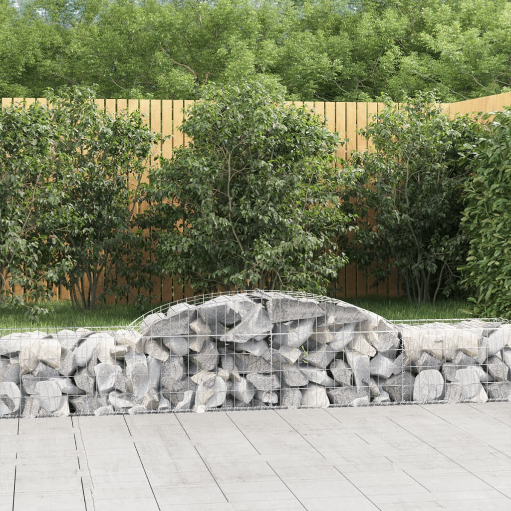 Coșuri gabion arcuite, 8 buc., 300x50x40/60 cm, fier galvanizat GartenMobel Dekor