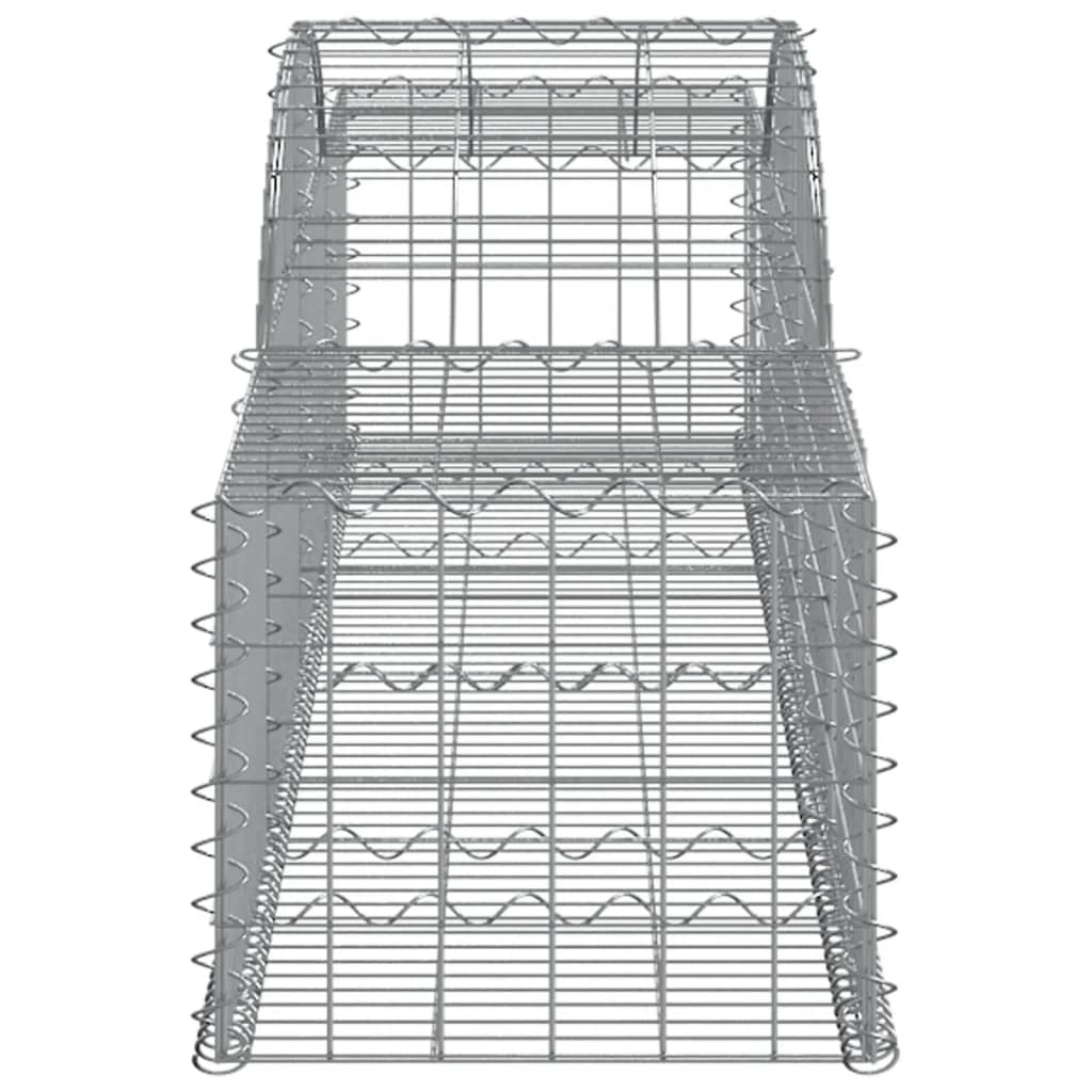 Coșuri gabion arcuite, 8 buc., 300x50x40/60 cm, fier galvanizat GartenMobel Dekor