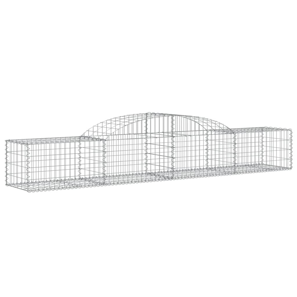 Coșuri gabion arcuite, 8 buc., 300x50x40/60 cm, fier galvanizat GartenMobel Dekor