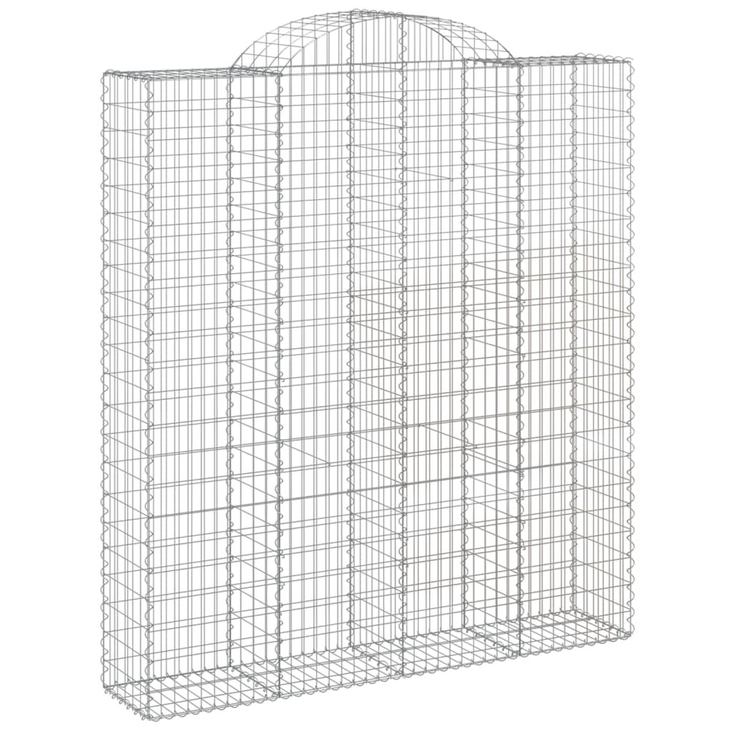 Coșuri gabion arcuite, 8 buc, 200x50x220/240cm, fier galvanizat GartenMobel Dekor