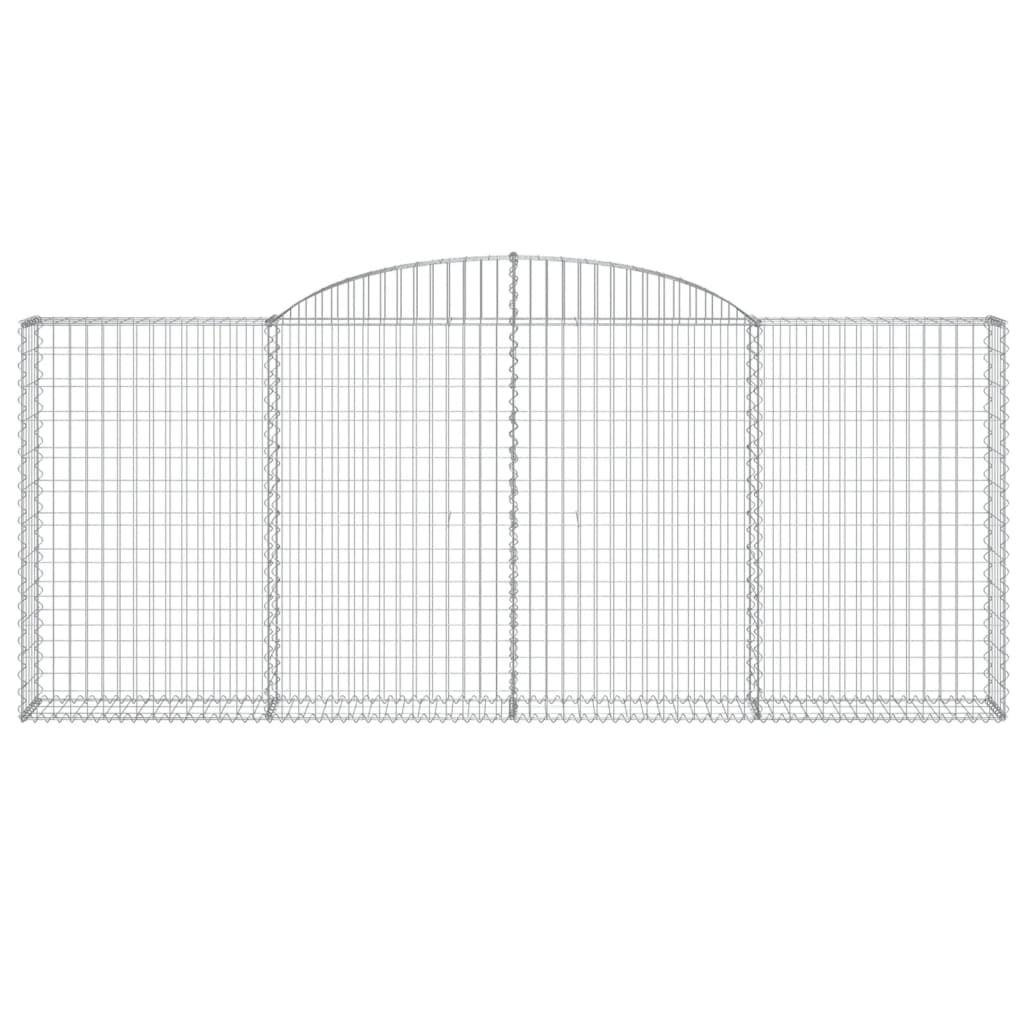 Coșuri gabion arcuite 10 buc, 300x30x120/140 cm fier galvanizat GartenMobel Dekor