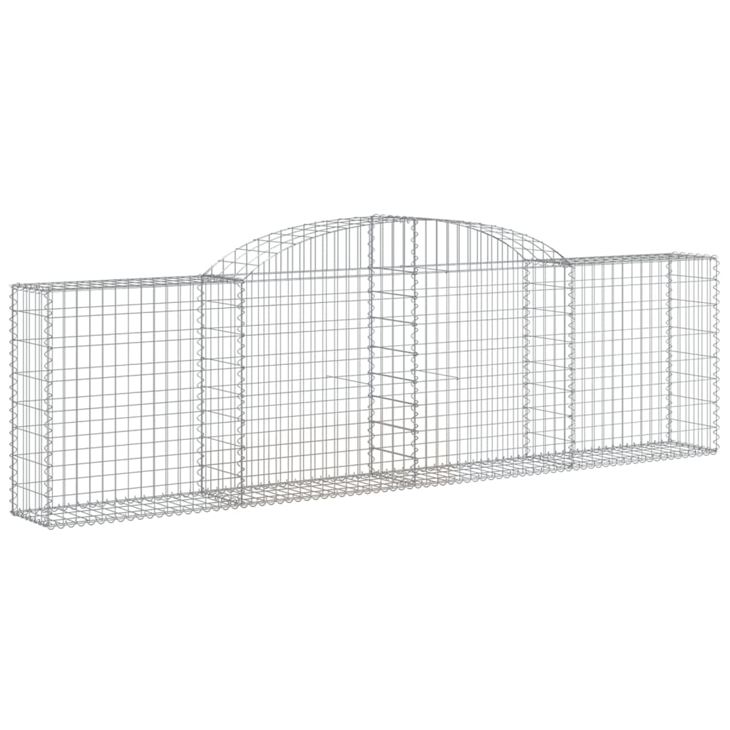 Coșuri gabion arcuite 10 buc, 300x30x80/100 cm, fier galvanizat GartenMobel Dekor