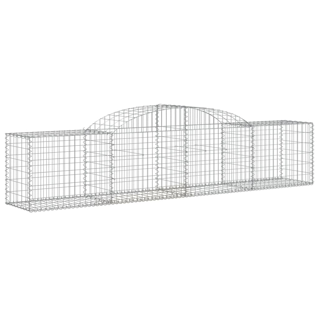 Coșuri gabion arcuite 10 buc, 300x50x60/80 cm, fier galvanizat GartenMobel Dekor