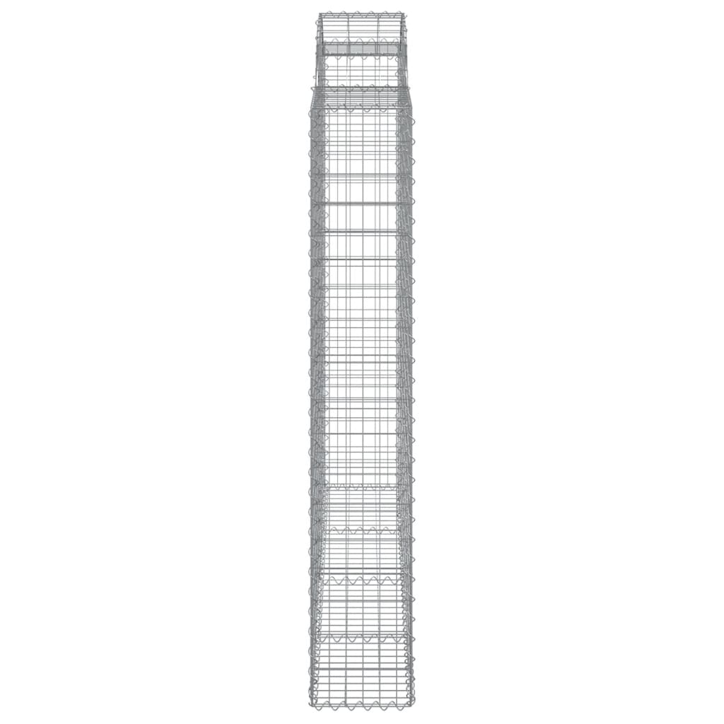Coșuri gabion arcuite 12 buc, 200x50x180/200cm, fier galvanizat GartenMobel Dekor
