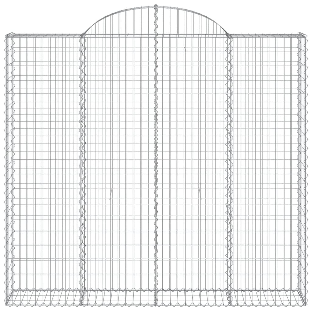 Coșuri gabion arcuite 12 buc, 200x50x180/200cm, fier galvanizat GartenMobel Dekor