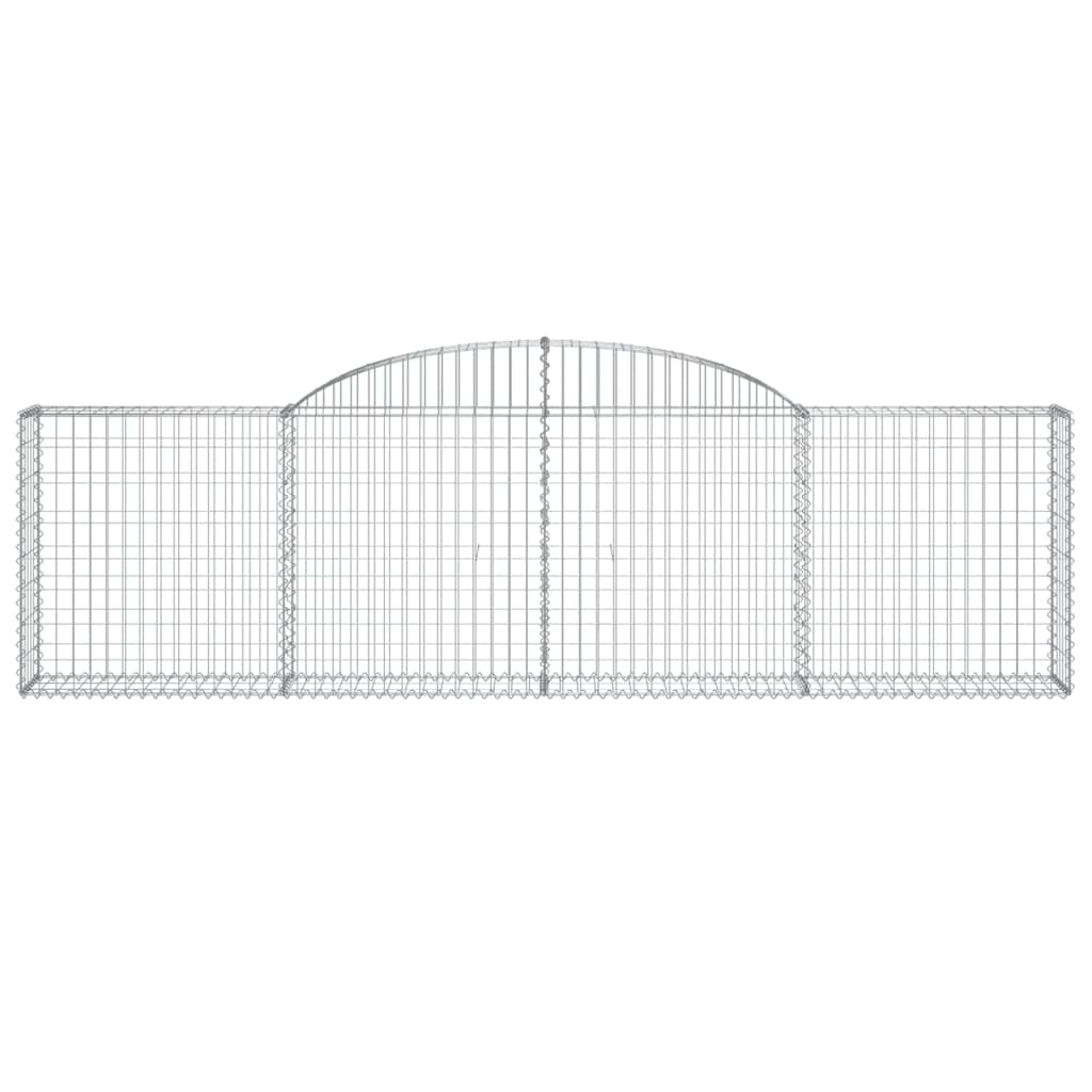 Coșuri gabion arcuite 12 buc, 300x30x80/100 cm, fier galvanizat GartenMobel Dekor