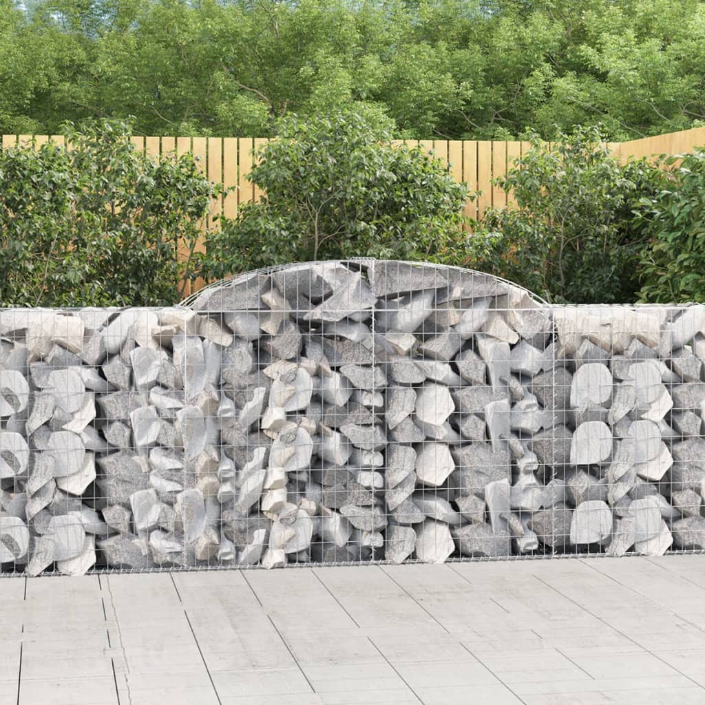 Coșuri gabion arcuite 12 buc, 300x50x100/120cm, fier galvanizat GartenMobel Dekor