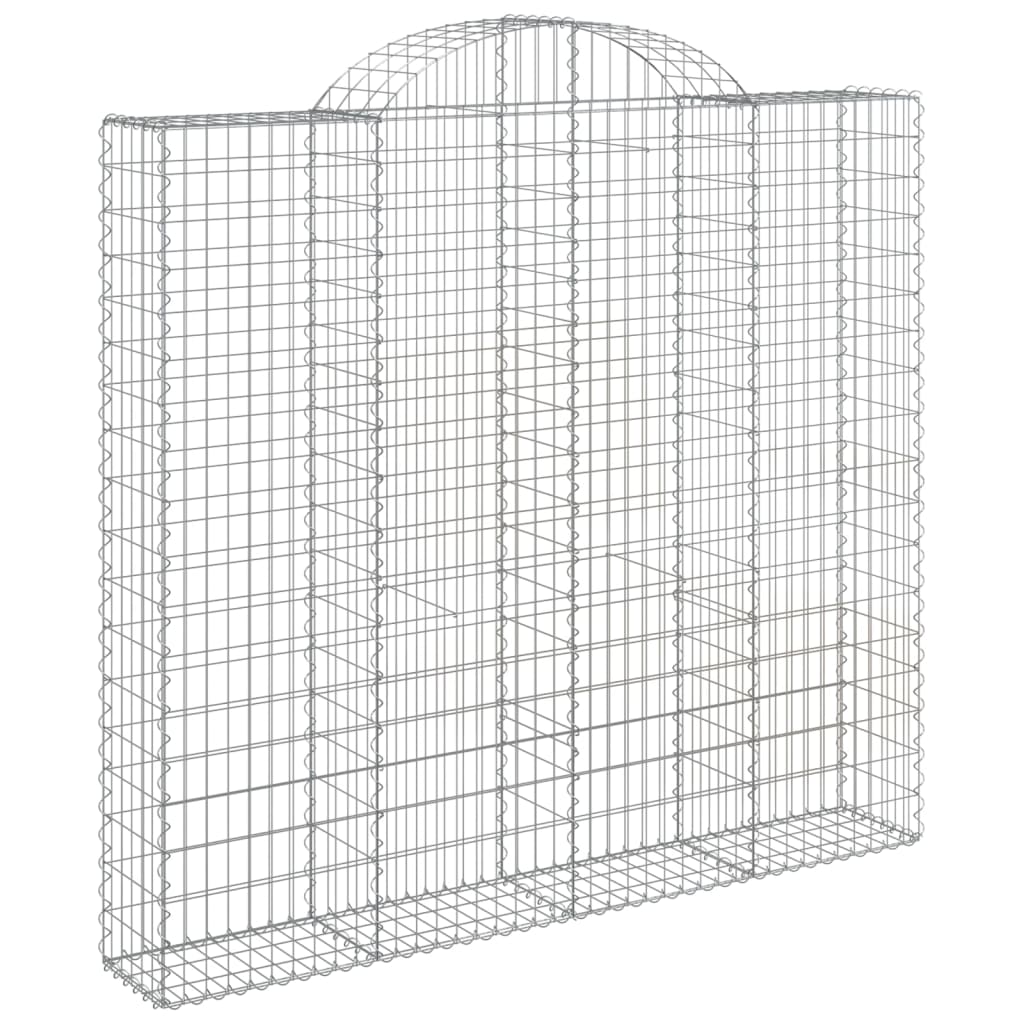 Coșuri gabion arcuite 2 buc, 200x50x180/200 cm, fier galvanizat GartenMobel Dekor
