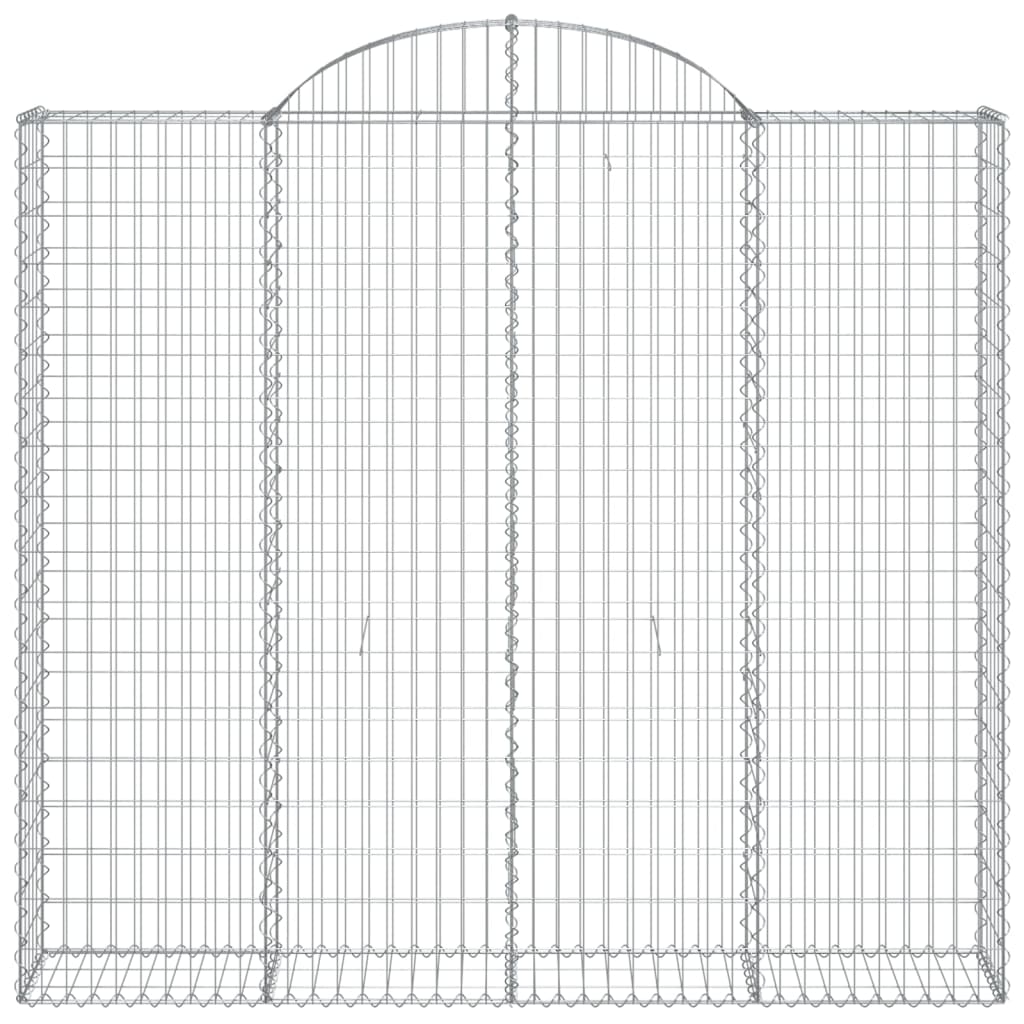 Coșuri gabion arcuite 2 buc, 200x50x180/200 cm, fier galvanizat GartenMobel Dekor