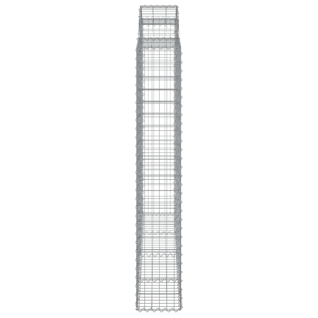 Coșuri gabion arcuite 2 buc, 200x50x180/200 cm, fier galvanizat GartenMobel Dekor