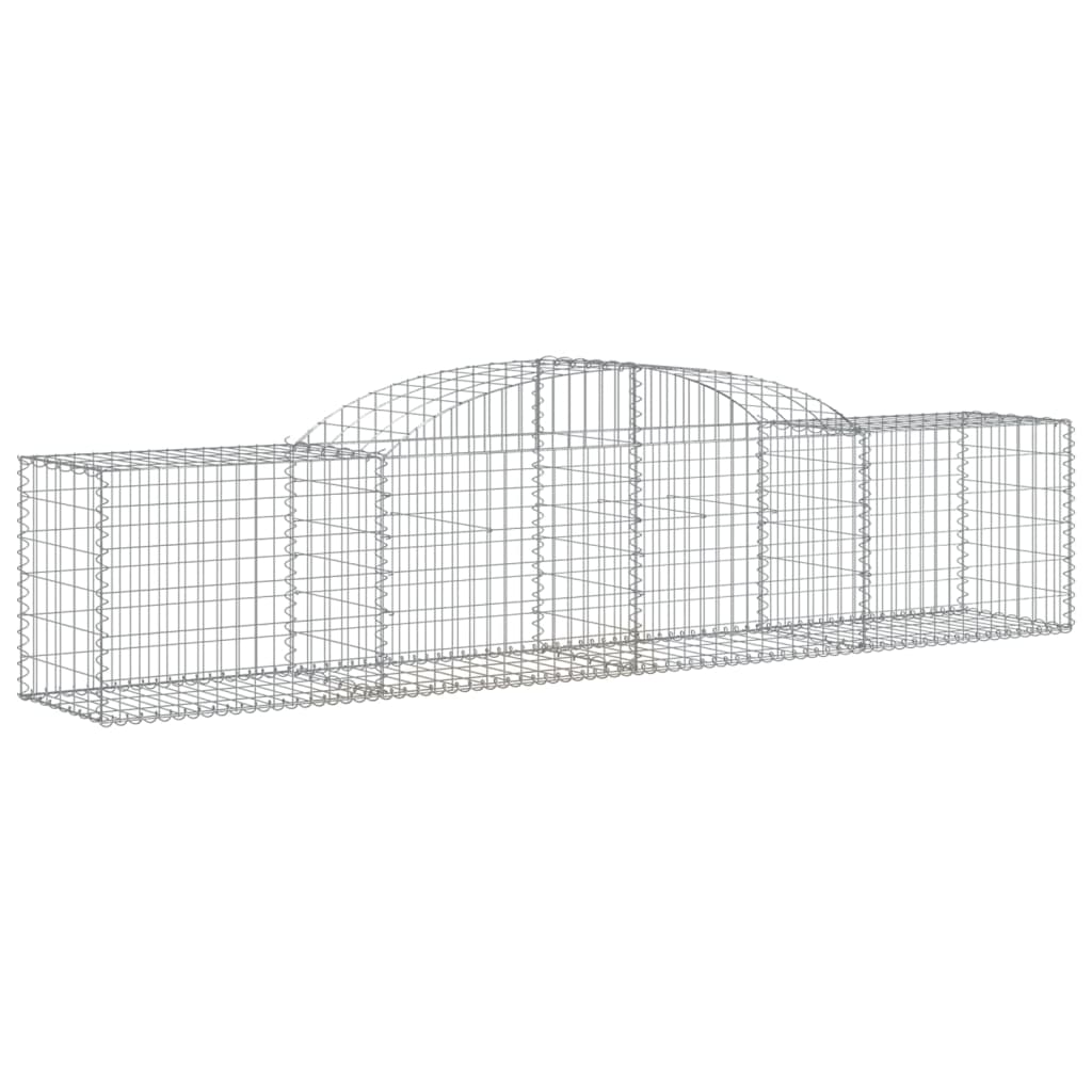 Coșuri gabion arcuite 2 buc, 300x50x60/80 cm, fier galvanizat GartenMobel Dekor