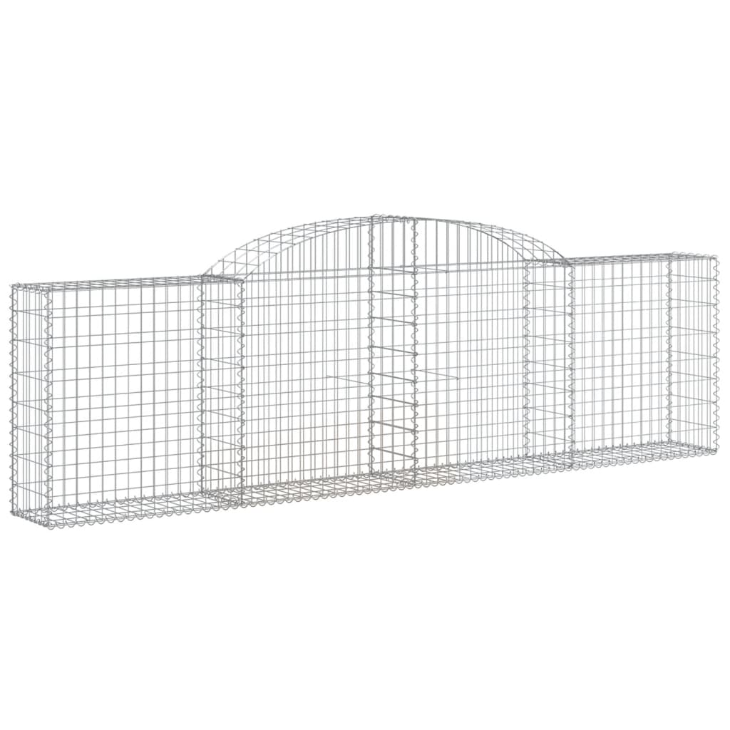 Coșuri gabion arcuite 4 buc., 300x30x80/100 cm, fier galvanizat GartenMobel Dekor