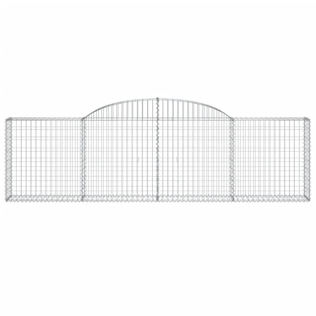 Coșuri gabion arcuite 4 buc., 300x30x80/100 cm, fier galvanizat GartenMobel Dekor