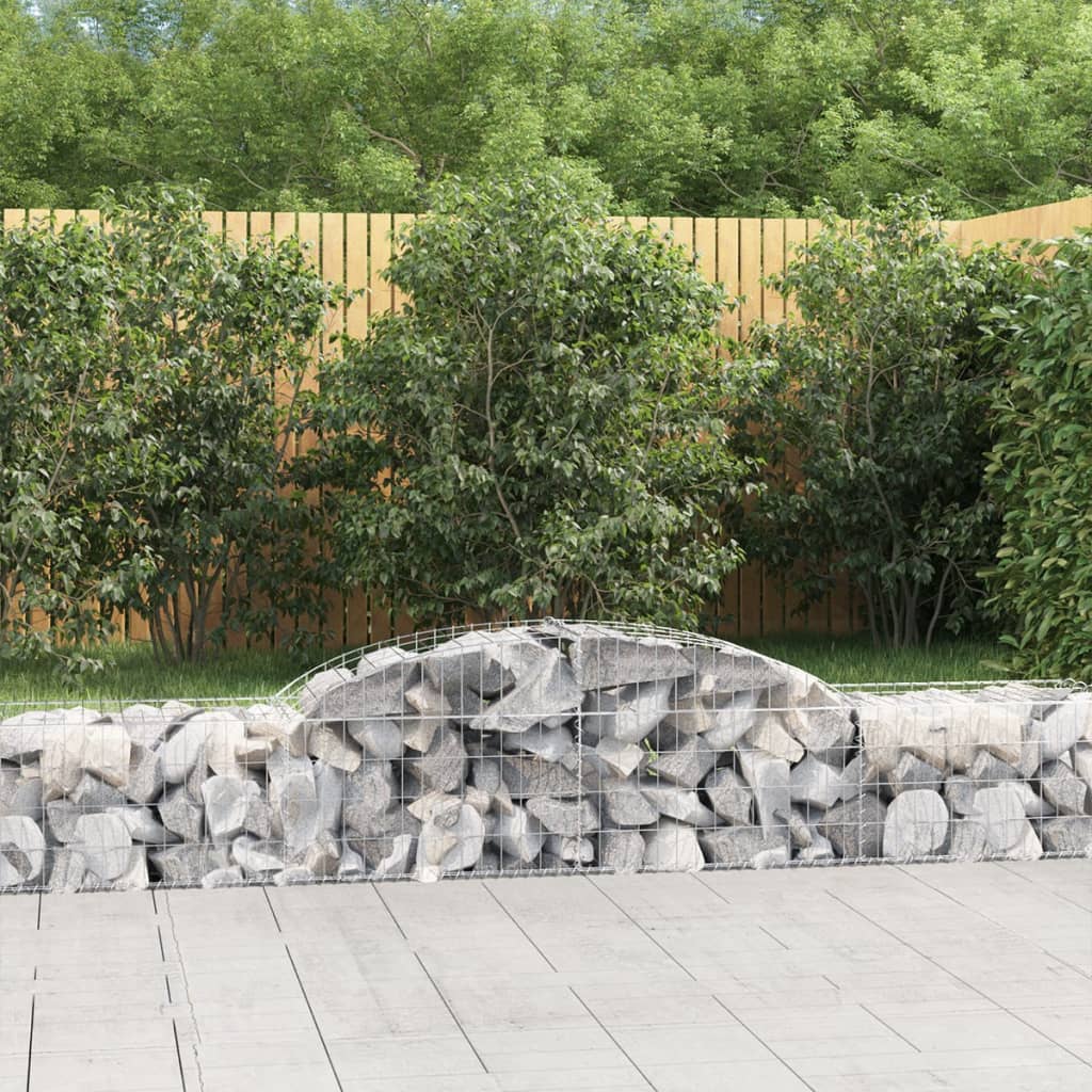 Coșuri gabion arcuite 4 buc., 300x50x40/60 cm, fier galvanizat GartenMobel Dekor