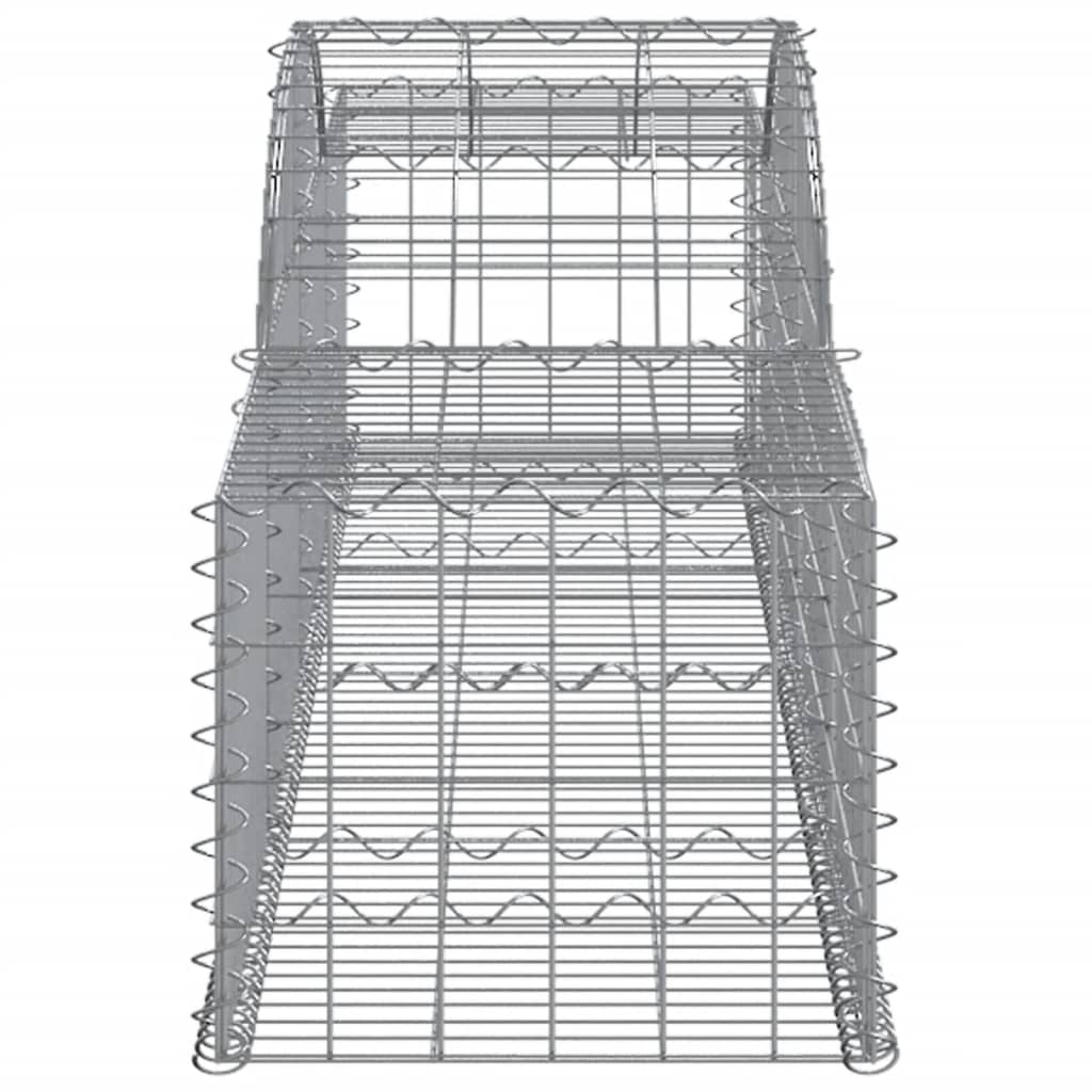 Coșuri gabion arcuite 4 buc., 300x50x40/60 cm, fier galvanizat GartenMobel Dekor