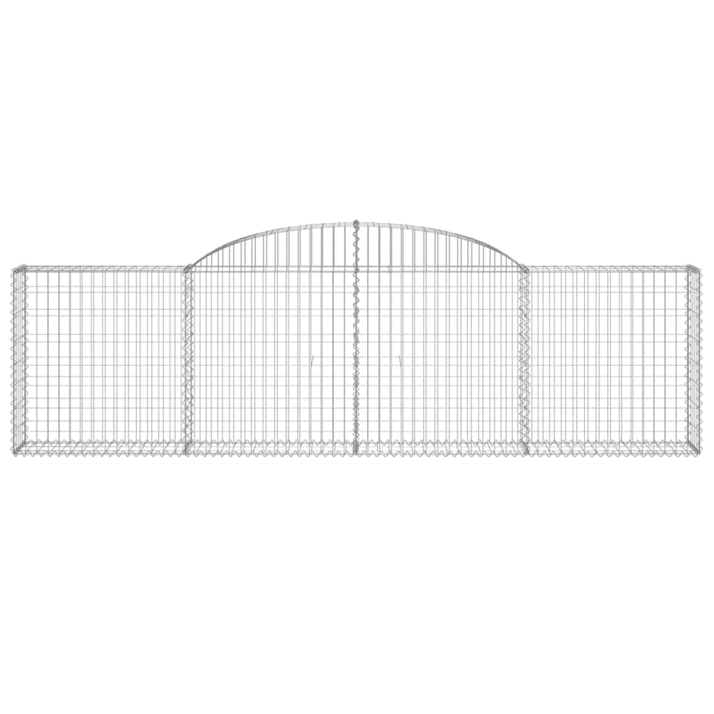 Coșuri gabion arcuite 6 buc., 300x30x80/100 cm, fier galvanizat GartenMobel Dekor