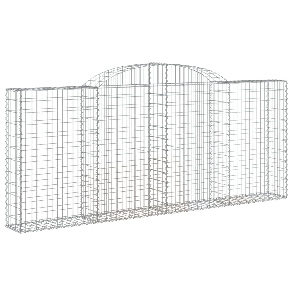 Coșuri gabion arcuite 6 buc, 300x30x120/140 cm, fier galvanizat GartenMobel Dekor