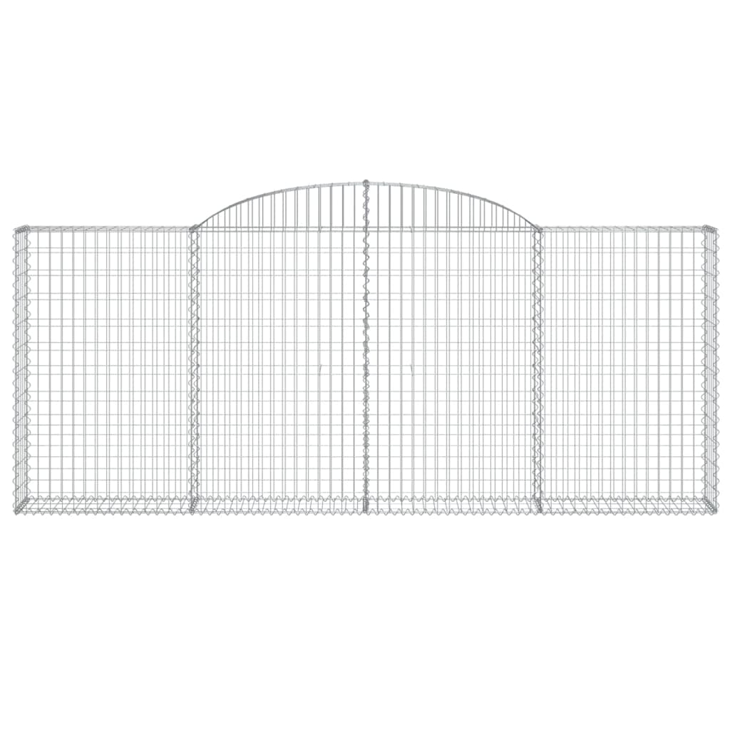 Coșuri gabion arcuite 6 buc, 300x30x120/140 cm, fier galvanizat GartenMobel Dekor