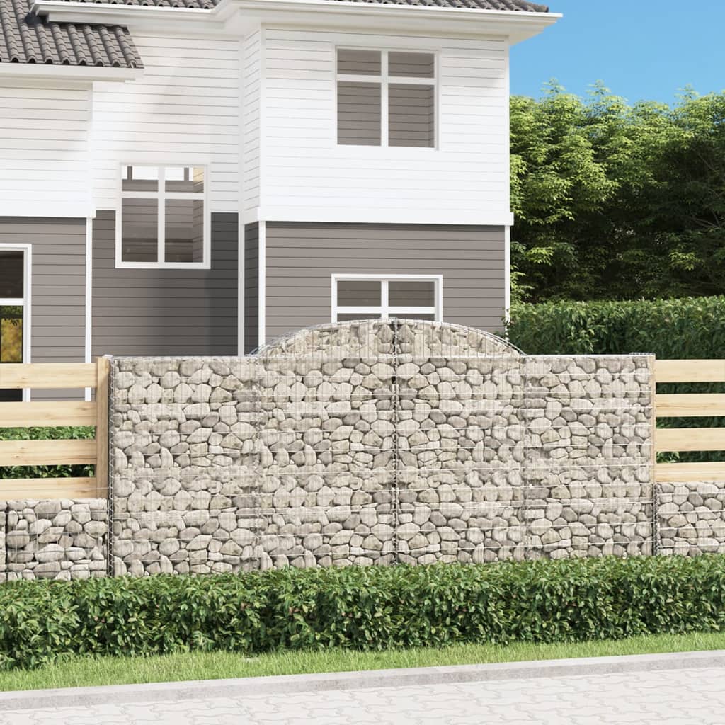 Coșuri gabion arcuite 6 buc, 300x50x140/160cm, fier galvanizat GartenMobel Dekor