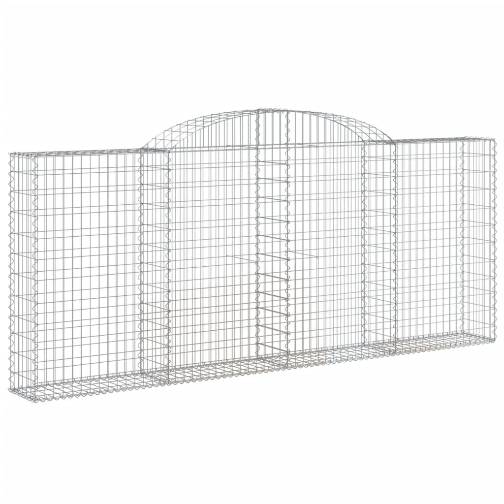 Coșuri gabion arcuite 8 buc, 300x30x120/140 cm, fier galvanizat GartenMobel Dekor