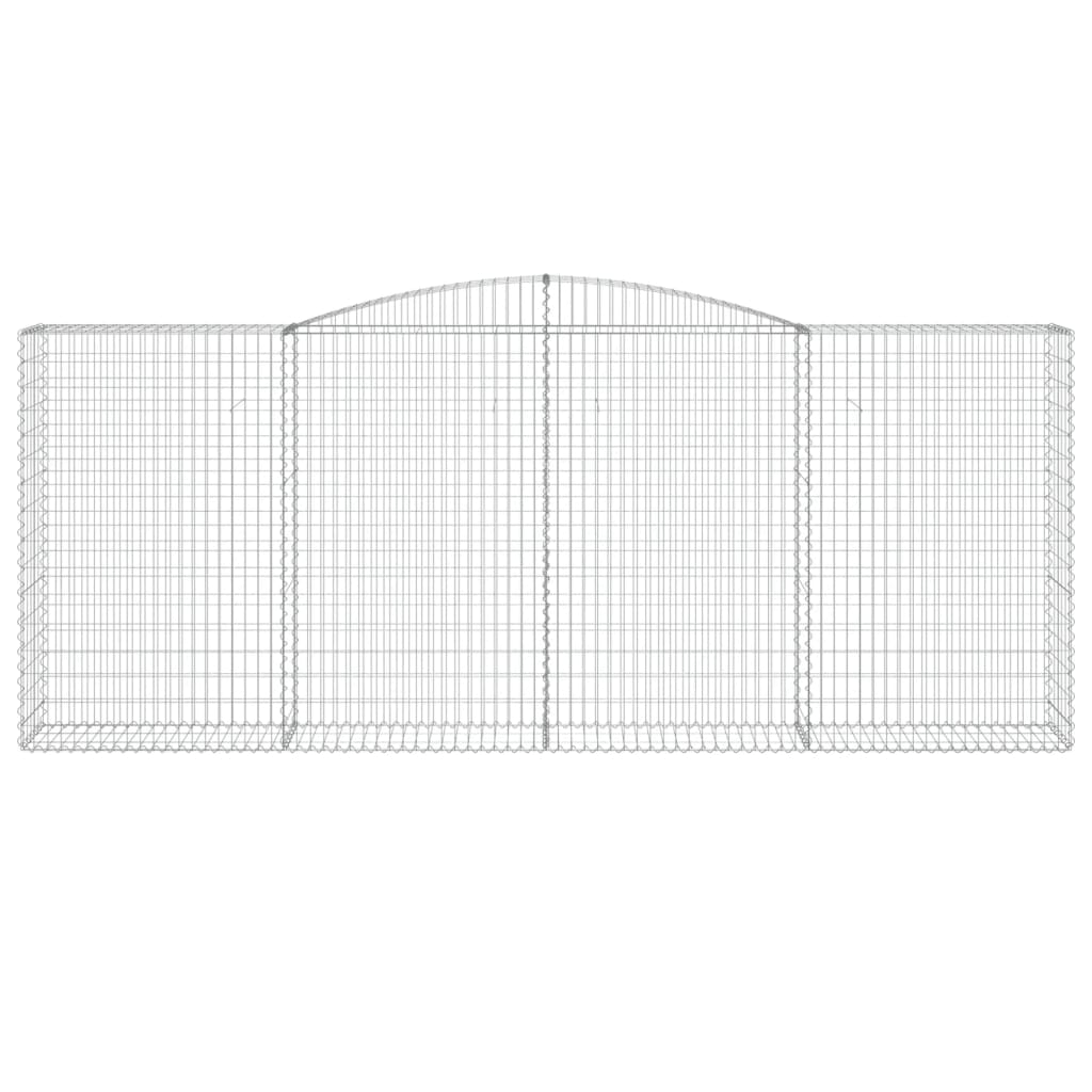 Coș gabion arcuit, 10 buc, 400x50x160/180 cm, fier galvanizat GartenMobel Dekor