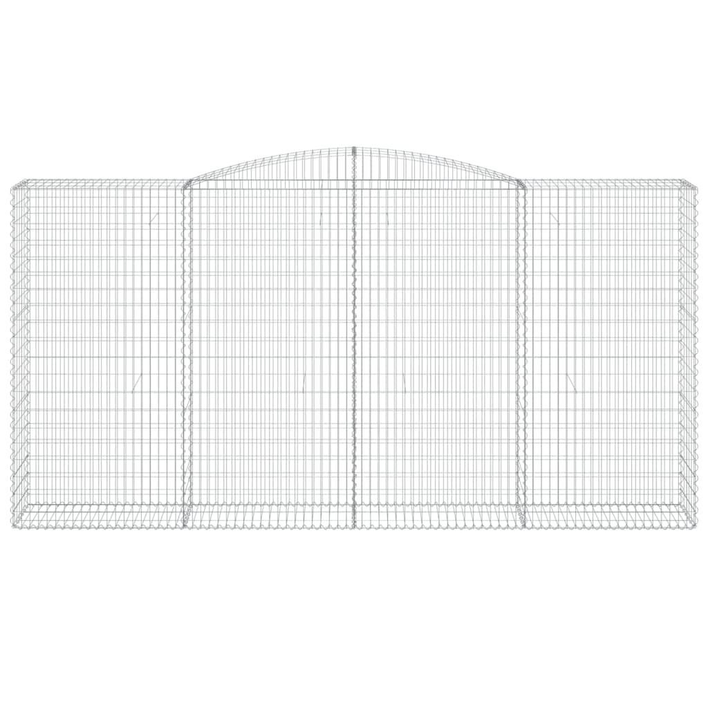 Coșuri gabion arcuite, 10 buc 400x50x200/220cm, fier galvanizat GartenMobel Dekor